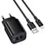 СЗУ Borofone BAS81A Star 10.5W (2USB-A) + кабель USB to Lightning Black - миниатюра 1