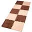 Коврик-пазл Supretto плюшевый бежево-коричневый 10 элементов (84220001) - миниатюра 1