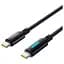 Кабель Baseus Lit Button-Control Fast Charging Data Cable USB-C to USB-C 100W 2 м Черный - миниатюра 2