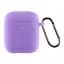 Силіконовий чохол для навушників Apple AirPods 2, Hang Case, фіолетовий, ультратонкий захисний кейс товщиною 2 мм, захист від подряпин, пилу та ударів, компактний, з карабіном для кріплення, ArmorStandart (ARM59690) - мініатюра 1