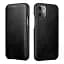 Чохол iCarer Curved Edge Vintage Folio Genuine Leather Cover для iPhone 12 Pro Max Sort - мініатюра 1