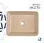 Раковина накладна Qtap Tern Beige, прямокутна, з донним клапаном QT17116069SB - мініатюра 4