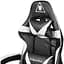 Кресло геймерское Kruger&Matz GX-150 с подставкой для ног Black/White - миниатюра 7