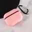 Силіконовий футляр з мікрофіброю для навушників Airpods Pro Рожевий / Pink - мініатюра 3