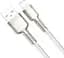 Кабель Baseus Cafule Metal Series Data Cable USB to Lightning 2.4A 1m CALJK-A02 White - миниатюра 7