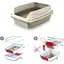 Туалет для котів Georplast Easy із ситом для просіювання наповнювача 56x40x25 см бежево-коричневий - мініатюра 4