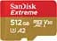 Карта пам'яті Sandisk 512GB microSD C10 UHS-I U3 R190/W130MB/s Extreme V30 + SD (SDSQXAV-512G-GN6MA) - мініатюра 1