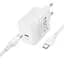 СЗУ Borofone BN33 Fuente PD40W (1USB-C) + кабель Type-C to Type-C White - миниатюра 6