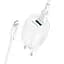 МЗП Borofone BA93A Lustrous PD20W+QC3.0 (1USB-A/1C) + кабель Type-C to Lightning White - мініатюра 1