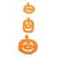 Набір наліпок Yes! Fun Halloween Кумедні гарбузи 12 шт. (974475) - мініатюра 1