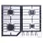Поверхность газовая на металле Weilor GM 624 SS - миниатюра 1