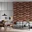 Самоклеюча декоративна 3D панель 3D Loft під коричневу катеринославську цеглу 700x770x2мм (179-2) - мініатюра 4