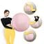 М'яч для фітнесу (фітбол) 4FIZJO 75 см Anti-Burst Pink (P-5907739317407) - мініатюра 7
