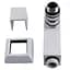 Набір кран напівоборотний кутовий з американкою Solomon Lux 1/2″ Cube White 8888 (2шт.) 000021914 - мініатюра 3