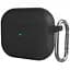 Чохол з карабіном CasePro Silicone Case для AirPods Pro 2 2022 Black - мініатюра 1