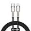 Кабель Baseus Cafule Metal USB-C to Lightning PD 20W 1m (CATLJK-A01) Black [54143] - мініатюра 1