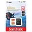 Карта памяти Sandisk microSDHC (UHS-1 U3) Extreme Action A1 32Gb Class 10 V30 (R100Mb/s, W60Mb/s) (adapter SD) TP (SDSQXAF-032G-GN6AT) - миниатюра 2