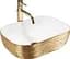 Умивальник Rea Belinda 33x46,5 white/gold brush (REA-U7422), Структурна - мініатюра 1