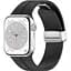 Ремешок DK для Apple Watch 38mm (Series 1 / 2 / 3) Silicone Sport Magnetic (017247) (black / silver) - миниатюра 1