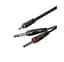 Готовий аудіокабель Mini-Jack 3,5 Stereo — 2xJack 6,3 mono Roxtone SAY-C130-L1 1 м - мініатюра 1