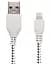 Кабель USB2.0 AM-LightningM 1.0м, оплетення, білий - миниатюра 1