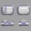 Футляр протиударний Locking Button для навушників Airpods Pro 3 Light Purple - мініатюра 3
