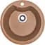 Кухонна мийка Adamant WAVE terra-cotta d 485x210 мм, без крила d 48 - мініатюра 1