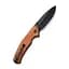 Ніж cкладний Sencut Slashkin S20066-4 Wood коричневий, чорне лезо - мініатюра 3
