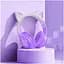 Навушники Hoco w42 Cat Ear Bluetooth Світяться LED фіолетові 6931474795854 - мініатюра 3