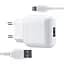 Сетевое зарядное устройство XO L37 2в1 Lightning 1USB/2.1A белый - миниатюра 1