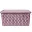 Корзина Diomedea с крышкой 34.5x24.5x15.5 см 10 л пудровая (К13-805)  - миниатюра 2