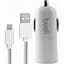 Автомобильное зарядное устройство BUDI Car charger White Led 1USB 2.4A + Lightning cable 1.2 m White - миниатюра 1