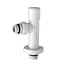 Набір Кран вентильний кутовий з американкою Solomon Lux 1/2″ 7777 (2шт.) White 000020285 - мініатюра 2