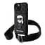 Чехол Karl Lagerfeld Saffiano Monogram Crossbody Ikonik NFT для iPhOne 14 Black - миниатюра 1