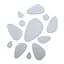 Дзеркальний декор Wall Sticker  SW-00002496 акриловий самоклеючий Камінці 12 шт. срібло - мініатюра 1