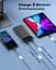 Портативний зарядний пристрій Power Bank, 2 упаковки 16000 мАг для телефону, PD15W Triple 3A швидка зарядка - мініатюра 4