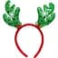 Ободок новогодний "Оленьи рога" Bambi 2502(Green) зеленый - миниатюра 1