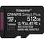 Карта пам'яті Kingston 512GB microSDXC class 10 UHS-I U3 V30 A1 Canvas Select Plus (SDCS3/512GBSP) - мініатюра 1