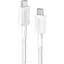 Дата кабель USB-C to USB-C 0.9m nylon 322 white Anker (A81F5H21/A81F5G21) - миниатюра 1