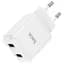 Мережевий зарядний пристрій Hoco 2 USB Hoco N7 Speedy 2.1 A White - мініатюра 2