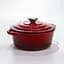 Каструля чавунна емальована Premium Cookware 2.5 л Червона з кришкою для тушкування, запікання та томління, для всіх плит - мініатюра 7