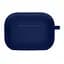 Силіконовий футляр з мікрофіброю для навушників Airpods 4 Темно-синій / Midnight blue - мініатюра 1