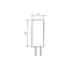 Лампочка Eurolamp LED силікон G4 2W 4000K 12V (LED-G4-0240(12)) - мініатюра 3
