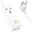 Мережевий подовжувач Hoco AC9A Talent PD30W (1C2A with 1 socket) Desktop Charger White - мініатюра 2