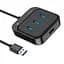 Розгалужувач адаптер хаб Hoco HB31 Easy 4-in-1 converter (Usb to Usb3.0x4) кабель 120 см - мініатюра 5