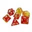 Набір кубиків Double Color Glitter 7 Dice Set - Orange-Yellow , 7 шт. (g7dglitdc09) - мініатюра 1