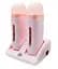 Воскоплав двухкассетный Global Fashion Depilatory Heater 2в1 с подставкой для депиляции волос Персиковый 40 Вт - миниатюра 1