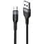 Кабель Foneng X51 Spiral Braided Cable USB - USB Type-C (M/M), 3 A, 1 м, Black (X51-CA-TC) - мініатюра 1