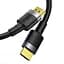 Кабель Baseus Cafule HDMI - HDMI 1m CADKLF-E01 Black - миниатюра 2