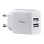 Сетевое зарядное устройство McDodo Dual USB Charger (EU Plug) + Lightning Cable 1m Travel Set CH-6720 Белый - миниатюра 1